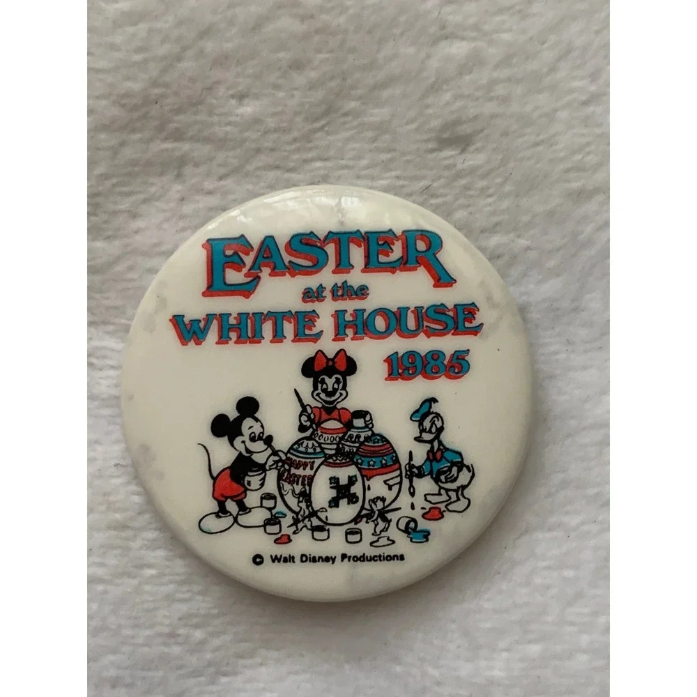 Easter At The White House 1985 Pin, Walt Disney Badge 1985
